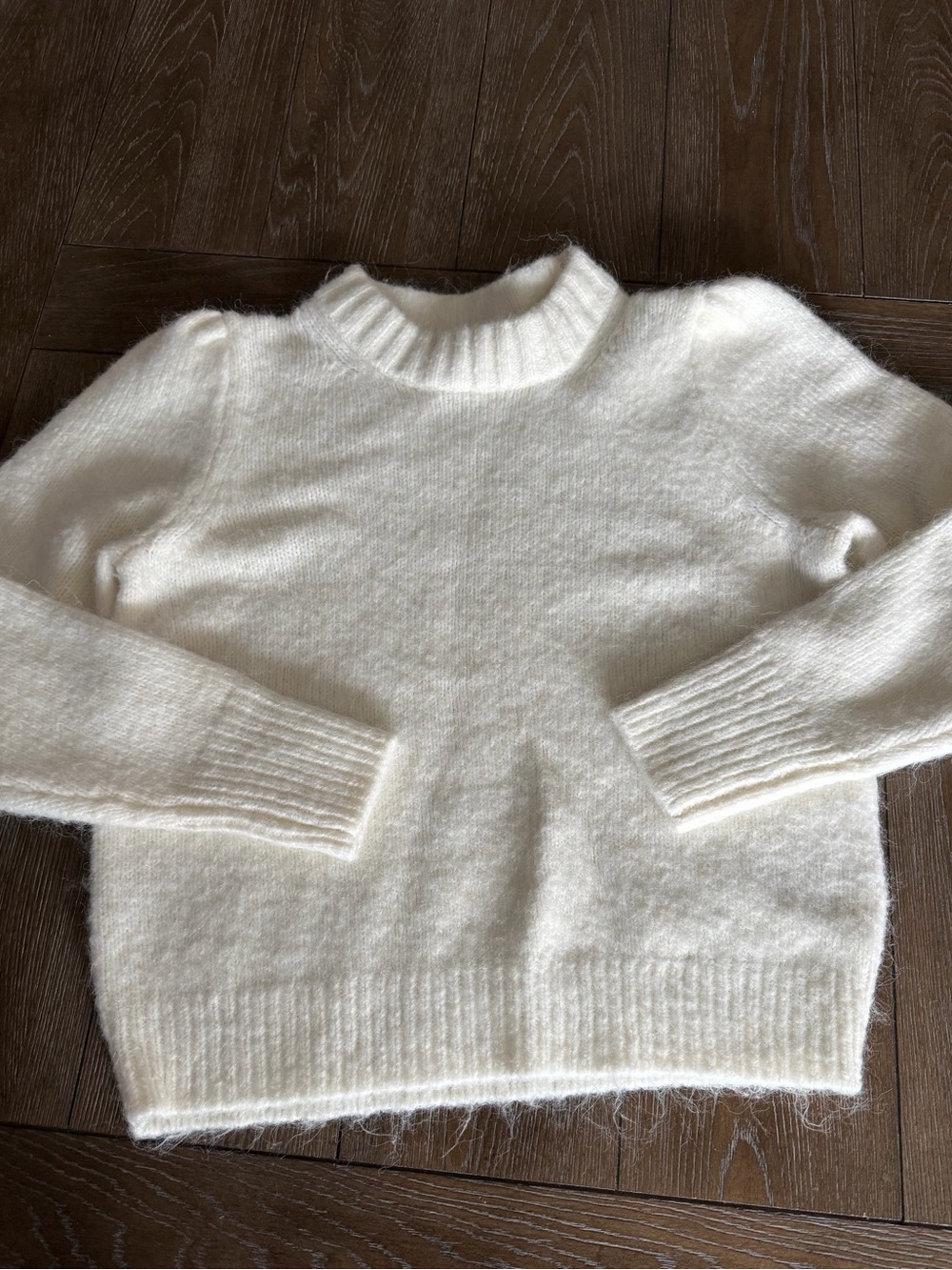 J. Crew Cream Fuzzy Crewneck Sweater - Picture 2 of 12
